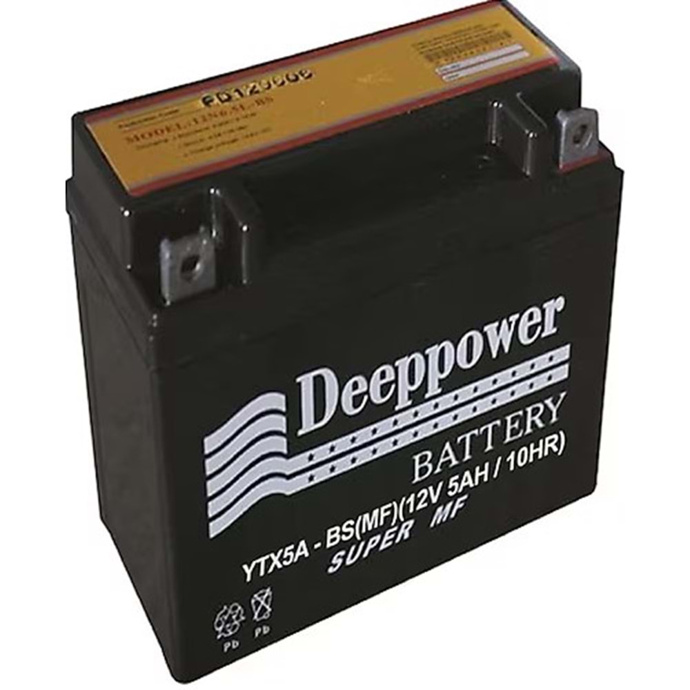 YTX5A 12V 5AH YATAY DEEPPOWER AKÜ