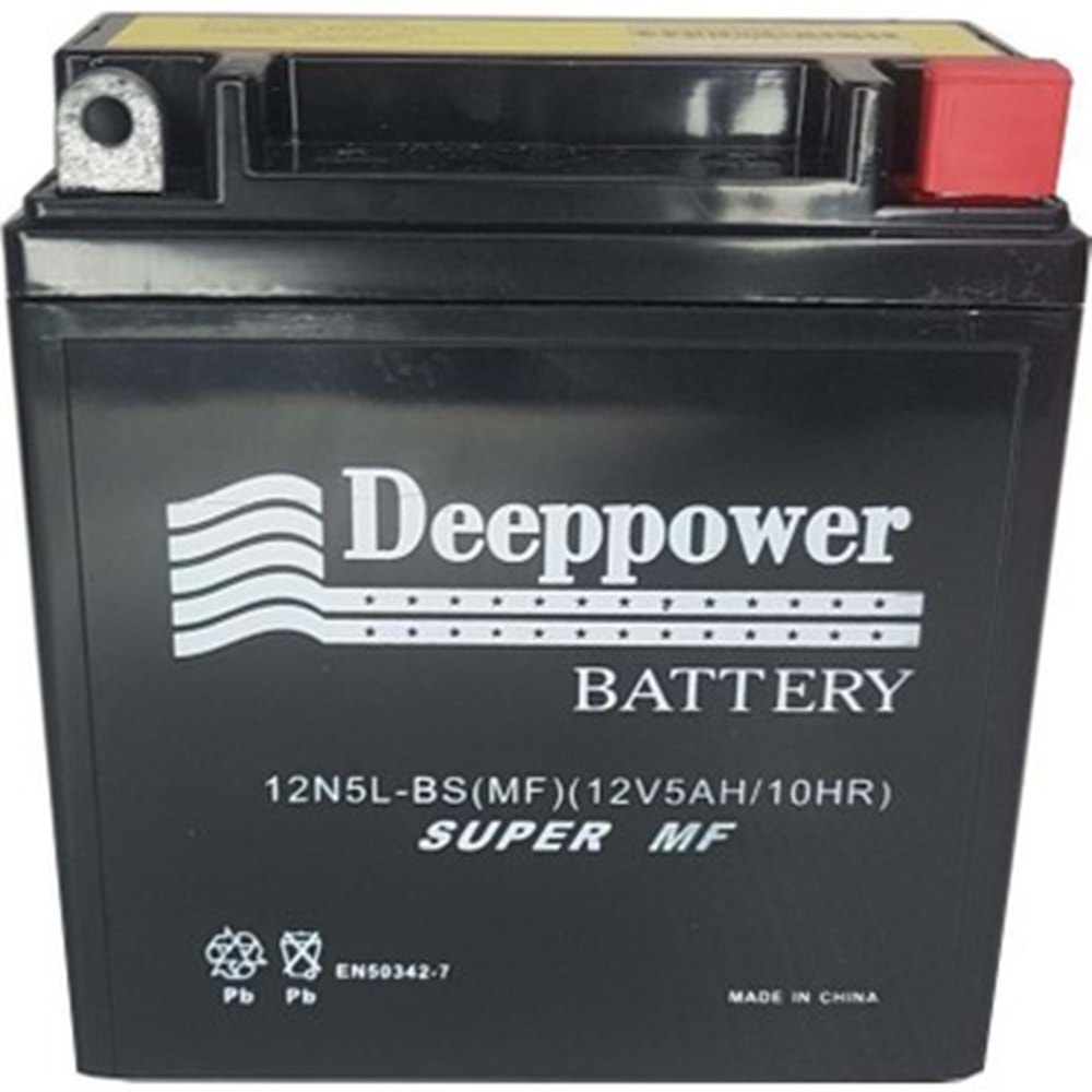 12N5L 12V 5AH DİK DEEPPOWER AKÜ