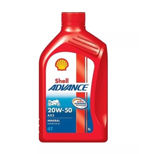 SHELL ADVANCE 4T AX3 20W-50 (1 LİTRE)