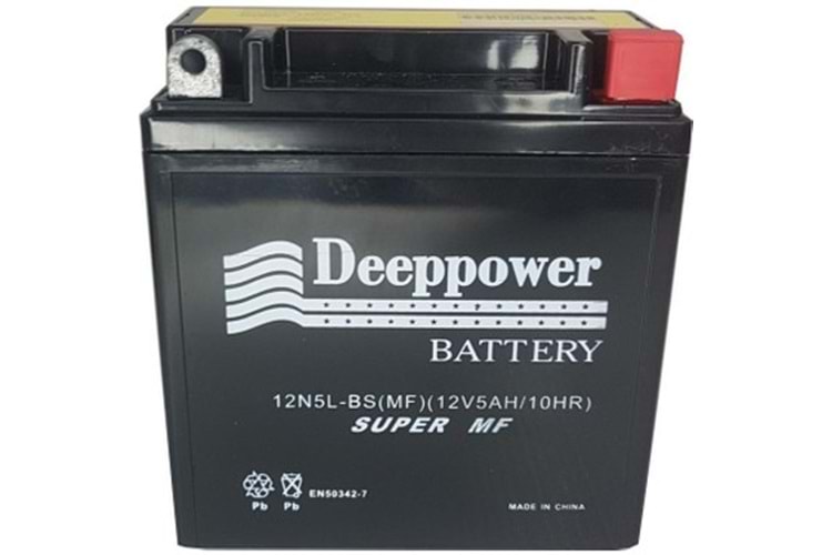12N5L 12V 5AH DİK DEEPPOWER AKÜ
