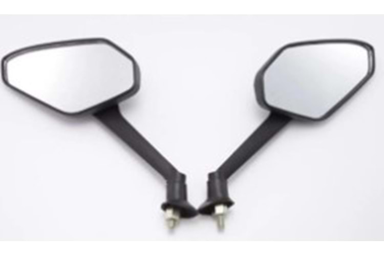 Oval Ayna Seti Siyah 8Mm Karbon Keskin