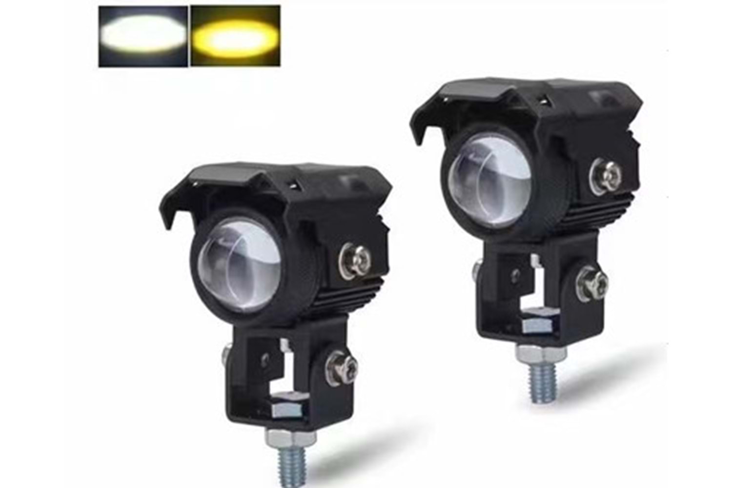 SİS FARI TEK LENS ÇİFT RENKLİ LED (SARI-BEYAZ) V24 TK